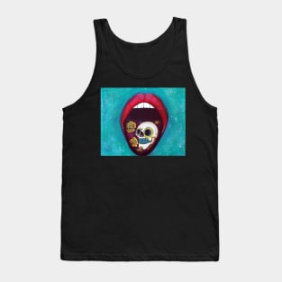 Mouth Full Of Sugar Skull Tank Top